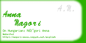 anna magori business card